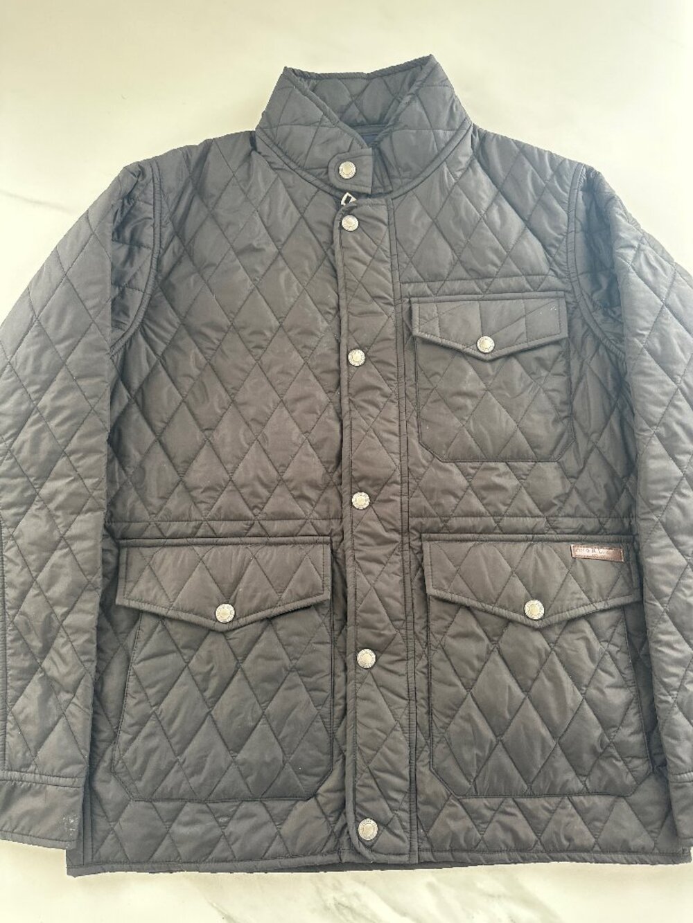 Polo Ralph Lauren Quilted Field Jacket Black BOYS XL/Mens S/M (Flawed)